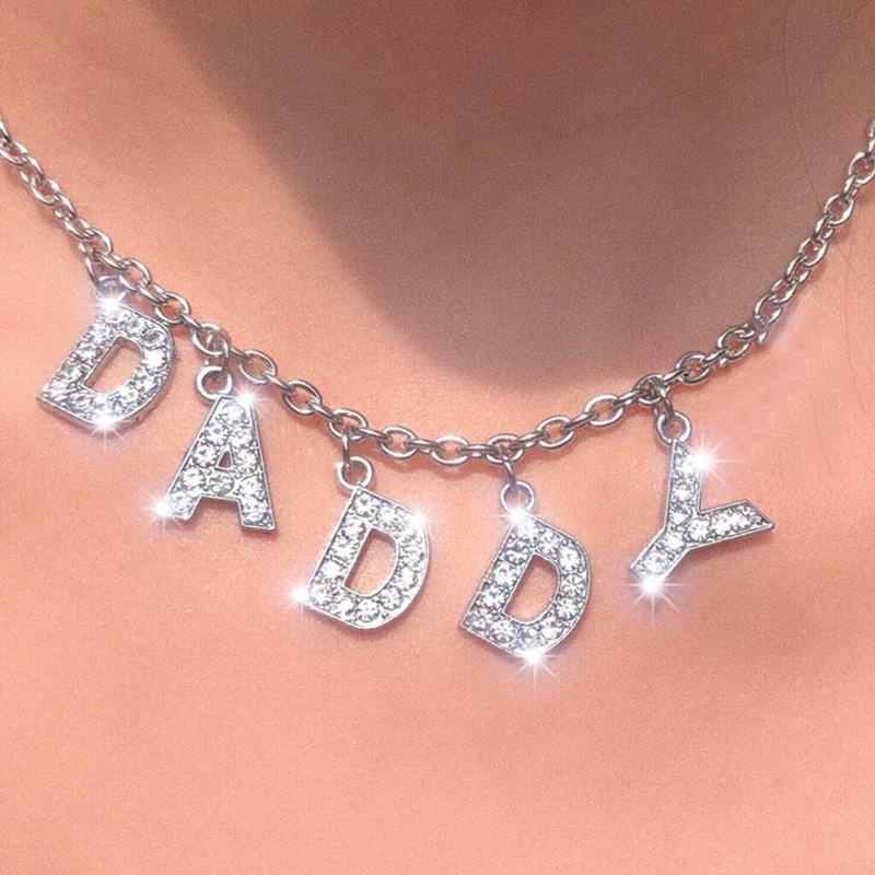 Angel Crystal Letter Necklace