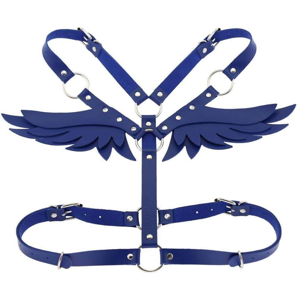 Kinky Cloth Harnesses blue Angel Wing Harness
