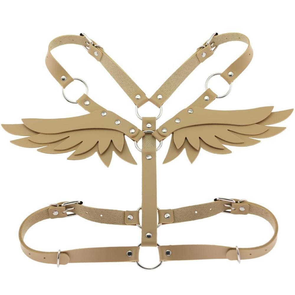 Kinky Cloth Harnesses khaki Angel Wing Harness