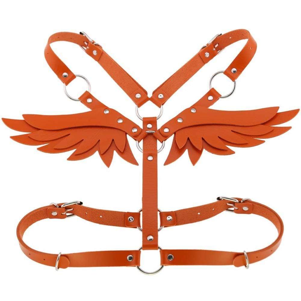 Kinky Cloth Harnesses orange Angel Wing Harness