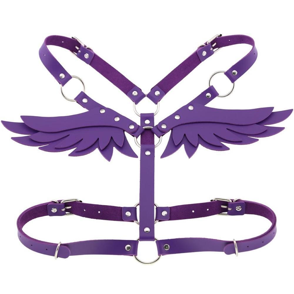 Kinky Cloth Harnesses purple Angel Wing Harness