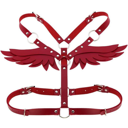 Kinky Cloth Harnesses red Angel Wing Harness