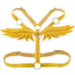 Kinky Cloth Harnesses yellow Angel Wing Harness