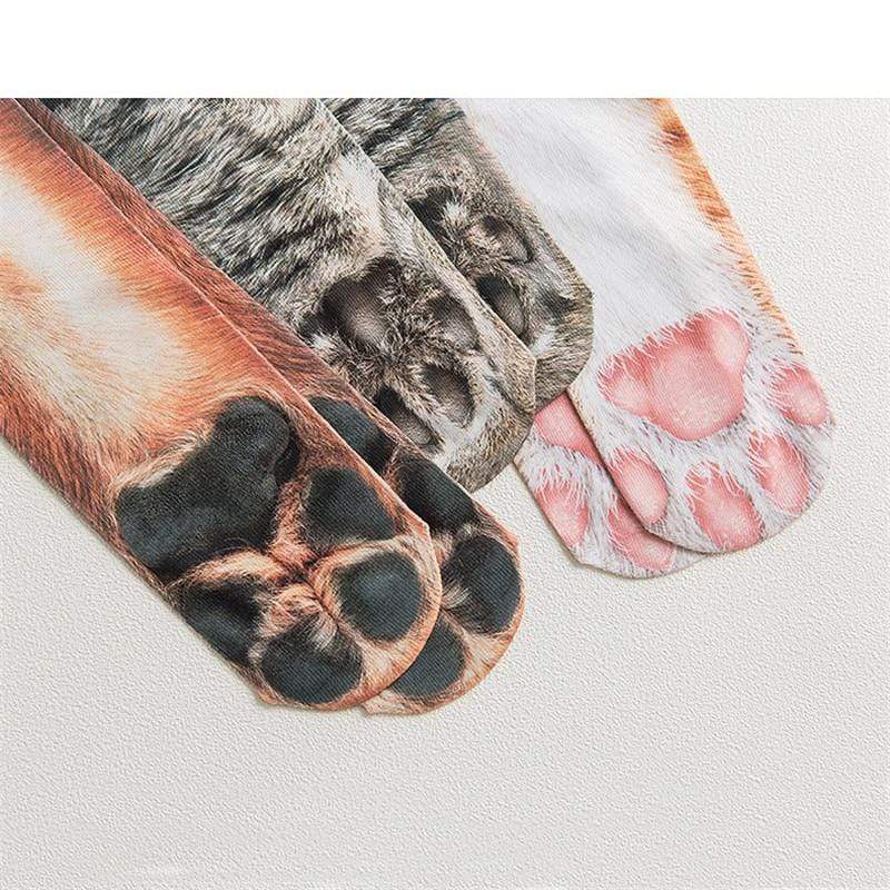 Kinky Cloth 200000866 Animal Paw Printed High Ankle Socks