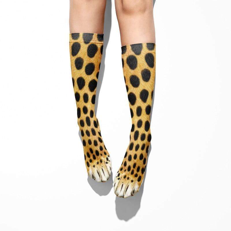 Kinky Cloth 200000866 Animal Paw Printed High Ankle Socks