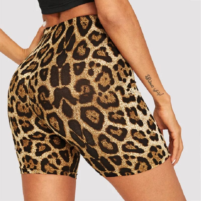 Kinky Cloth Leopard / S Animal Print Cycling Shorts