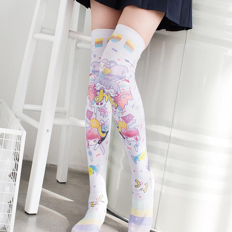 Kinky Cloth Style3 / One Size Anime Thigh High Stockings