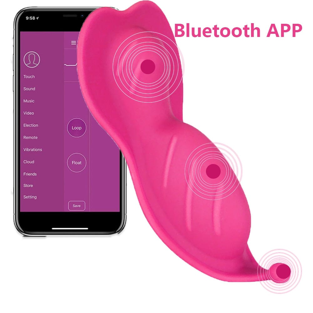 Kinky Cloth Pink / China APP Remote Control Butterfly Vibrator