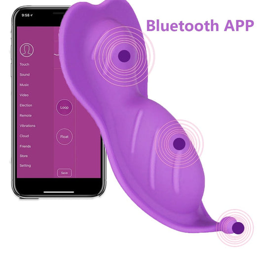 Kinky Cloth Purple / China APP Remote Control Butterfly Vibrator