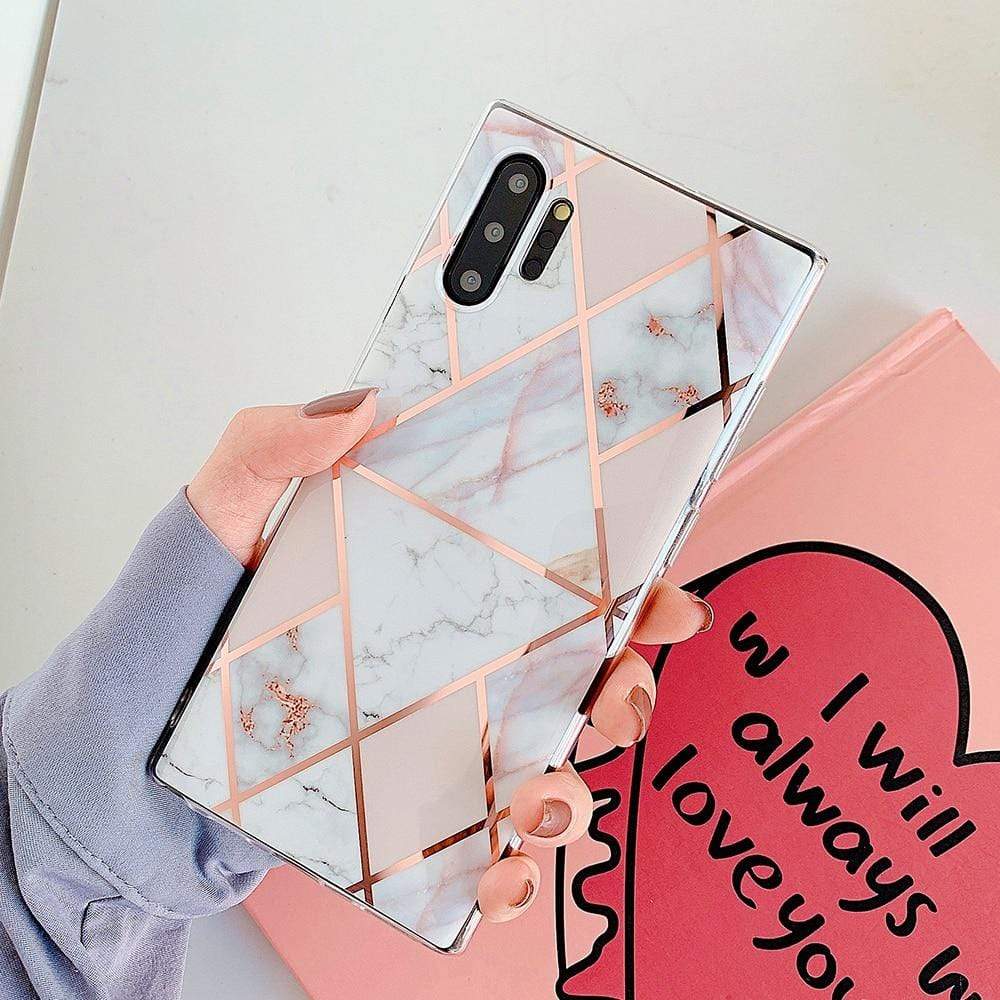 Kinky Cloth 380230 Light Pink / For Note 10 Pro Artistic Geometric Marble Samsung Case
