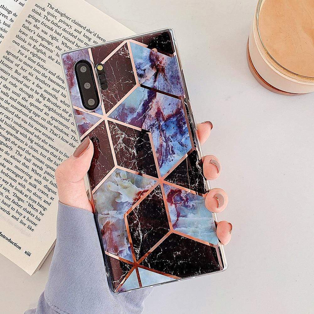 Kinky Cloth 380230 Plum / For Note 10 Pro Artistic Geometric Marble Samsung Case