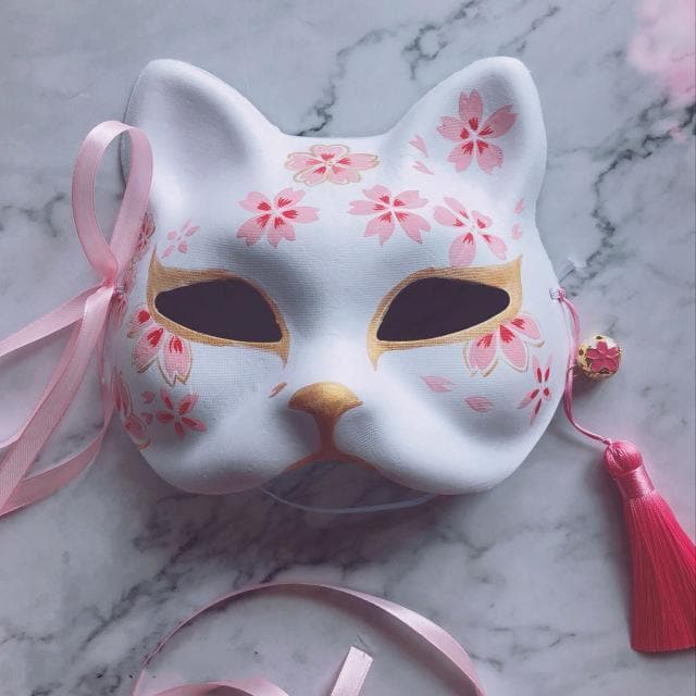 Kinky Cloth without flowers Asian Kitty Fox Mask