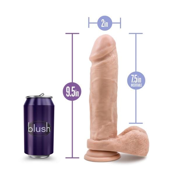 Blush Novelties Dildos Au Natural 9.5 inches Dildo with Suction Cup Beige