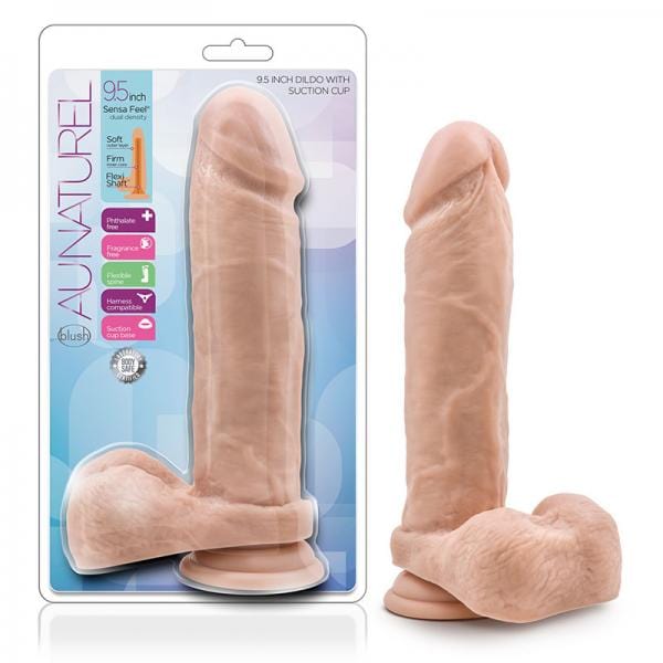 Blush Novelties Dildos Au Natural 9.5 inches Dildo with Suction Cup Beige