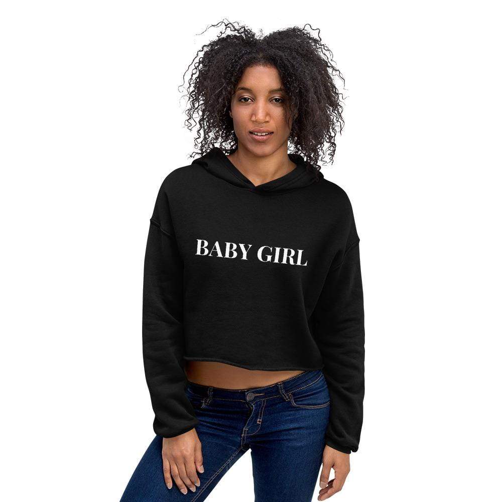 Kinky Cloth Black / S Baby Girl Crop Hoodie