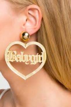 Kinky Cloth accessories Baby Girl Heart Hoop Earrings