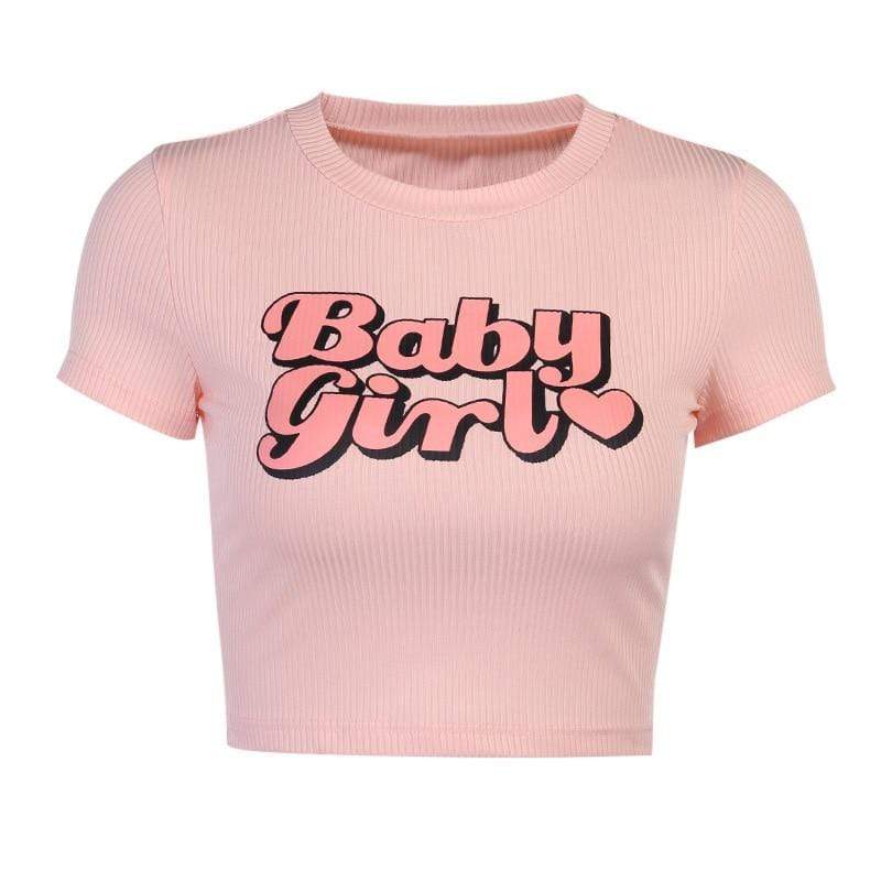Kinky Cloth 200000791 Pink / L Baby Girl Pink Crop Top