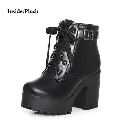Kinky Cloth Shoes winter style black / 10 Babygirl Boots