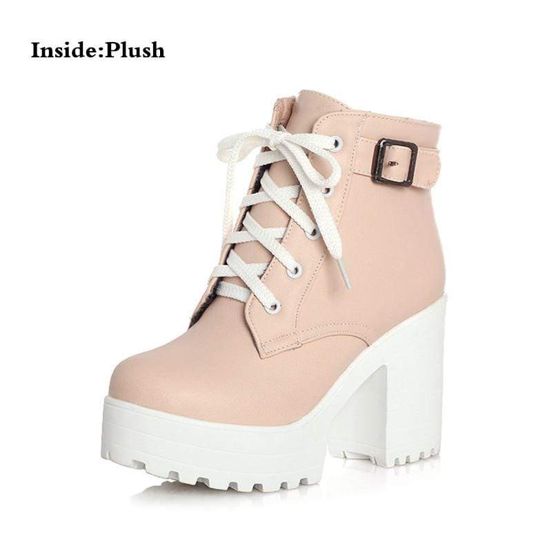 Kinky Cloth Shoes winter style pink / 10 Babygirl Boots