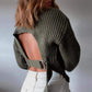 Kinky Cloth 200000373 Backless Solid Knitted Cropped Sweaters