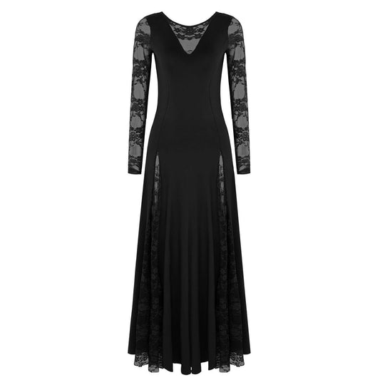 Kinky Cloth 200306145 Black / L Ballroom Dance Long Lace Dress