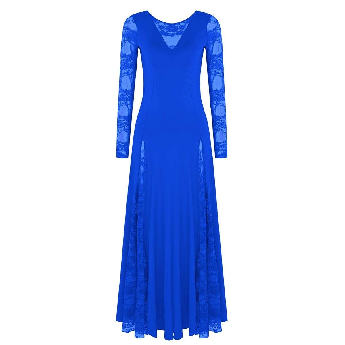 Kinky Cloth 200306145 Royal Blue / L Ballroom Dance Long Lace Dress