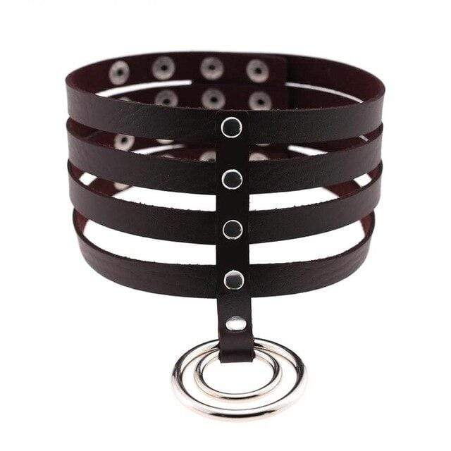 Kinky Cloth Necklace coffee Banded Belt Collar