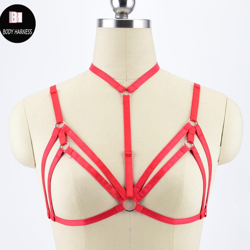 Kinky Cloth Harnesses O0500 / One Size BDSM Bra Harness