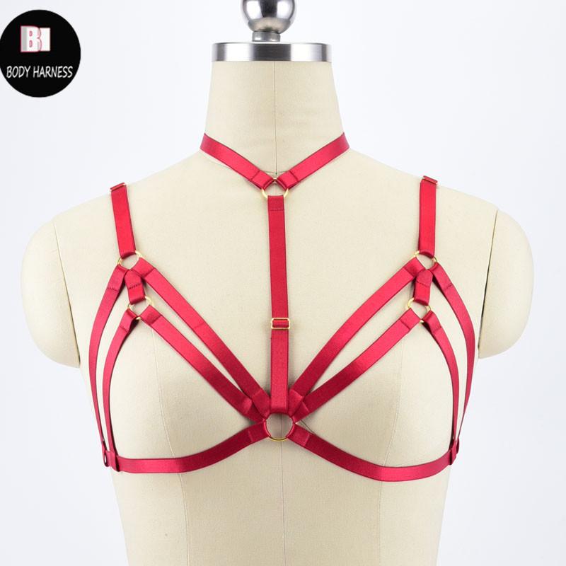 Kinky Cloth Harnesses O0504 / One Size BDSM Bra Harness