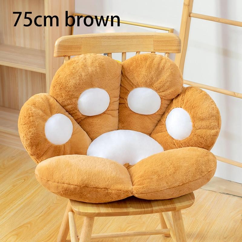 Kinky Cloth 75cm Brown L Bear Paw Seat Cushion Stuffie