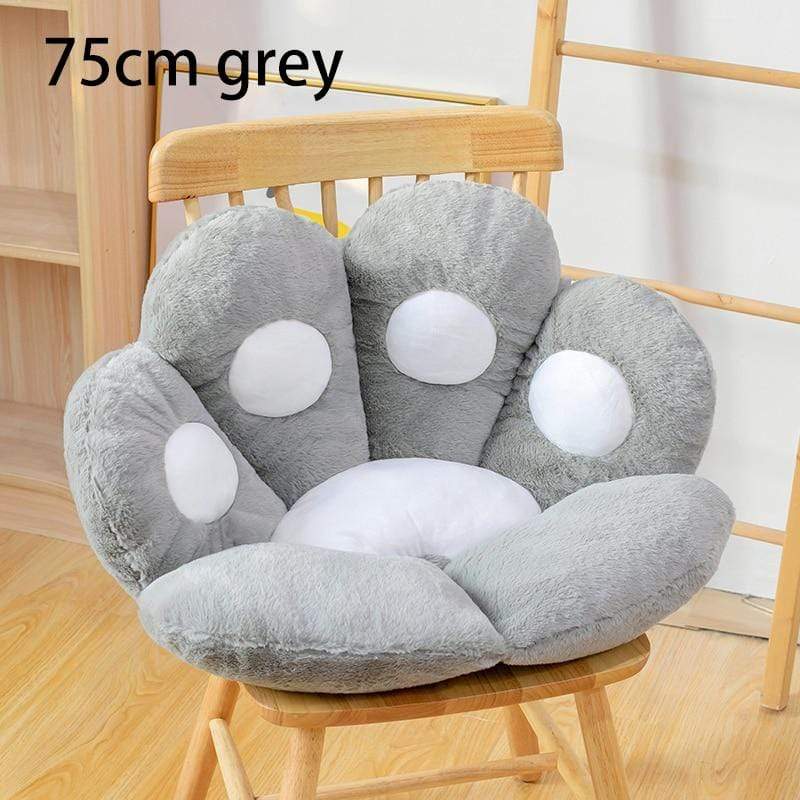 Kinky Cloth 75cm Grey L Bear Paw Seat Cushion Stuffie