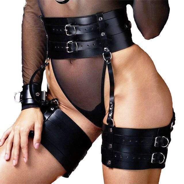 Kinky Cloth 200001886 Black Bondage Garter Thigh Belt