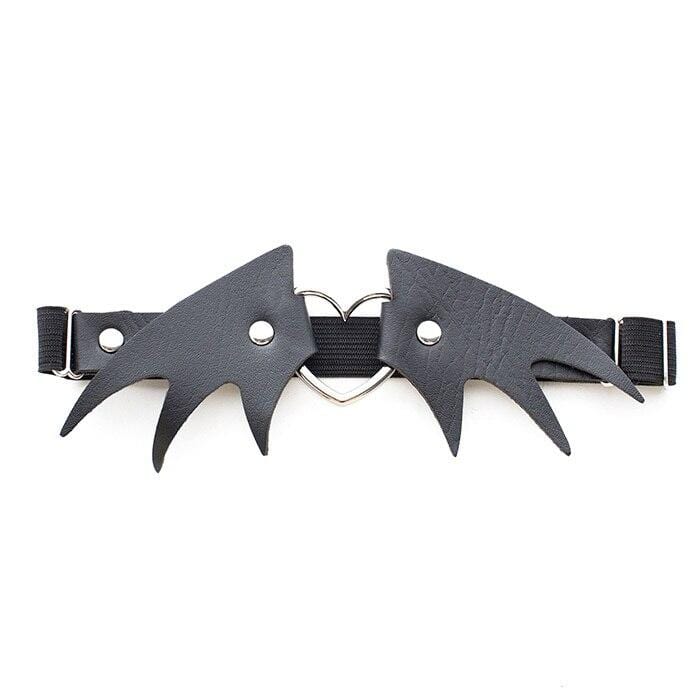Black Bat Wings Leg Garter Belt