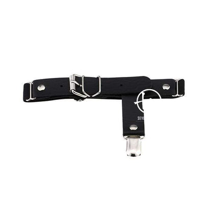 Black Elastic Leather Leg Ring Garter Belt