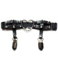 Black Elastic Leather Leg Ring Garter Belt