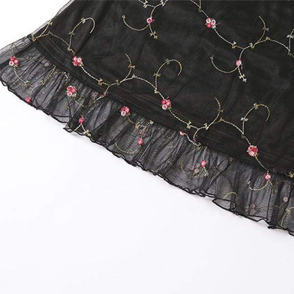 Kinky Cloth Black Floral Sling Dress