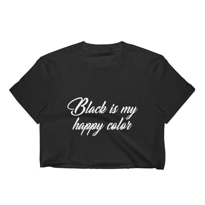 Black is my Happy Color Crop Top