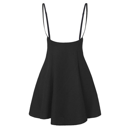 Kinky Cloth Black Skirt With Shoulder Straps