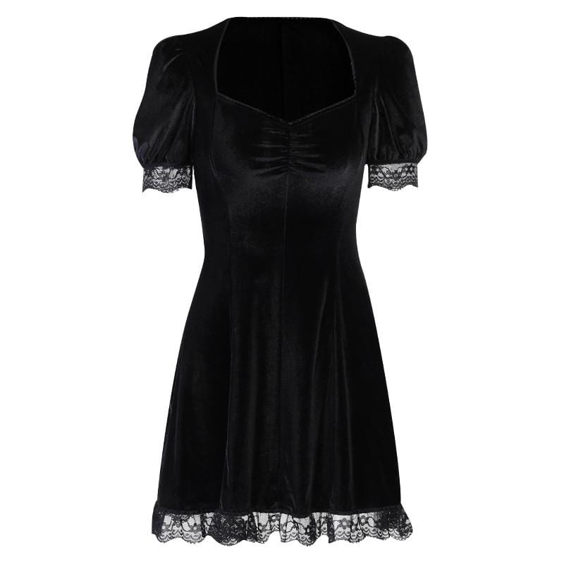 Kinky Cloth Black Velvet Vintage Dress