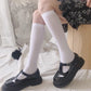 Kinky Cloth white about 40cm / One Size Black White Lolita Socks