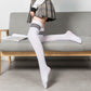 Kinky Cloth white stripe 50 / One Size Black White Lolita Socks