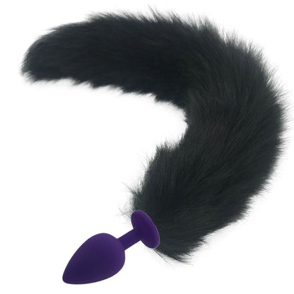Kinky Cloth Accessories Big 106 Black Wolf Long Tail Plug