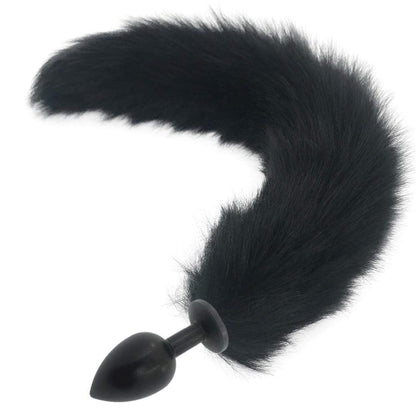 Kinky Cloth Accessories Big 121 Black Wolf Long Tail Plug