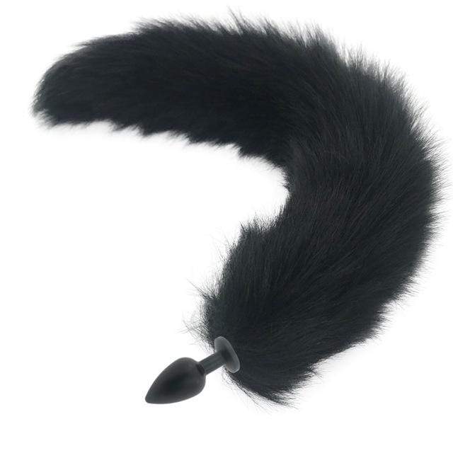 Kinky Cloth Accessories Black Wolf Long Tail Plug