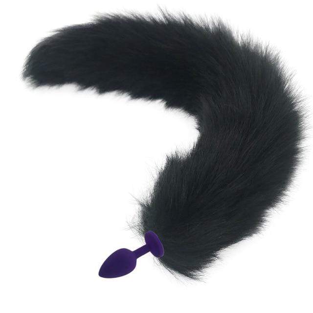Kinky Cloth Accessories Black Wolf Long Tail Plug