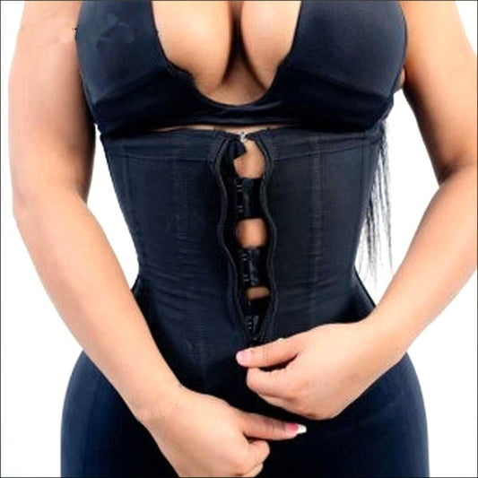 Kinky Cloth Black Zipper Waist Trainer
