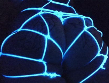 Kinky Cloth Accessories Blacklight Glow In The Dark Bondage Shibari UV Paracord Rope