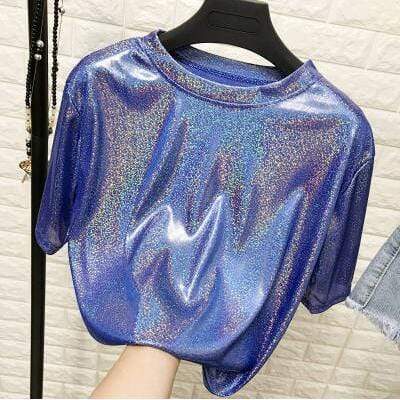 Kinky Cloth Blue / One Size Blade Runner Hologram Top