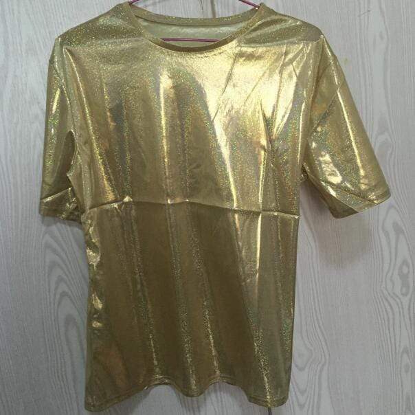 Kinky Cloth Gold / One Size Blade Runner Hologram Top