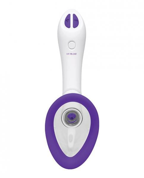 Doc Johnson Vibrators Bloom - Intimate Body Pump - Automatic - Vibrating - Rechargeable Purple/white